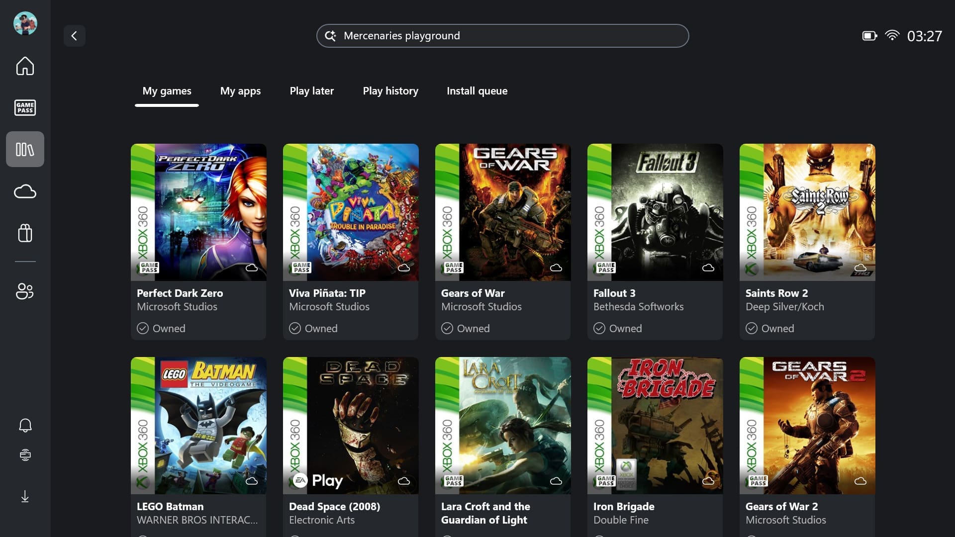 Het is mogelijk om Xbox 360-games die backwards compatible zijn op Xbox Series-consoles af te spelen op de Ally X