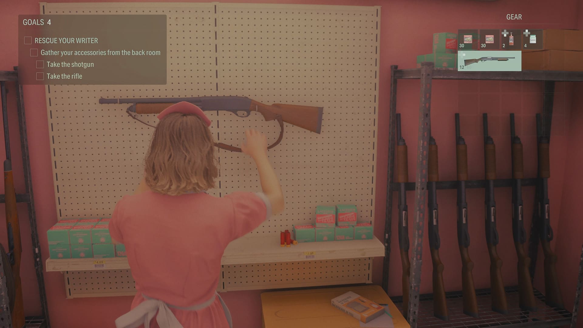 Alan Wake II Deluxe Edition review screenshot 19 Nite's Diner waitress Rose Marigold weapons
