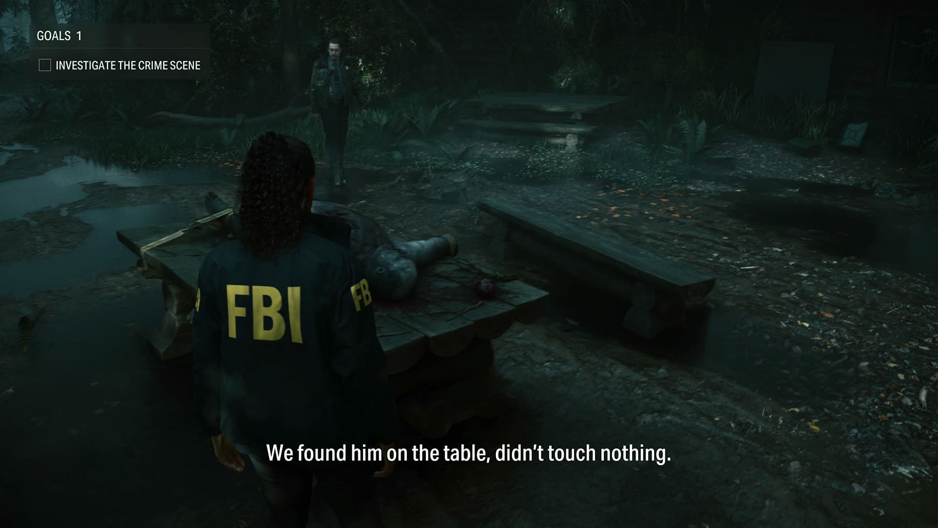 Alan Wake II Deluxe Edition review screenshot 3 FBI agent Saga Anderson investigate murder