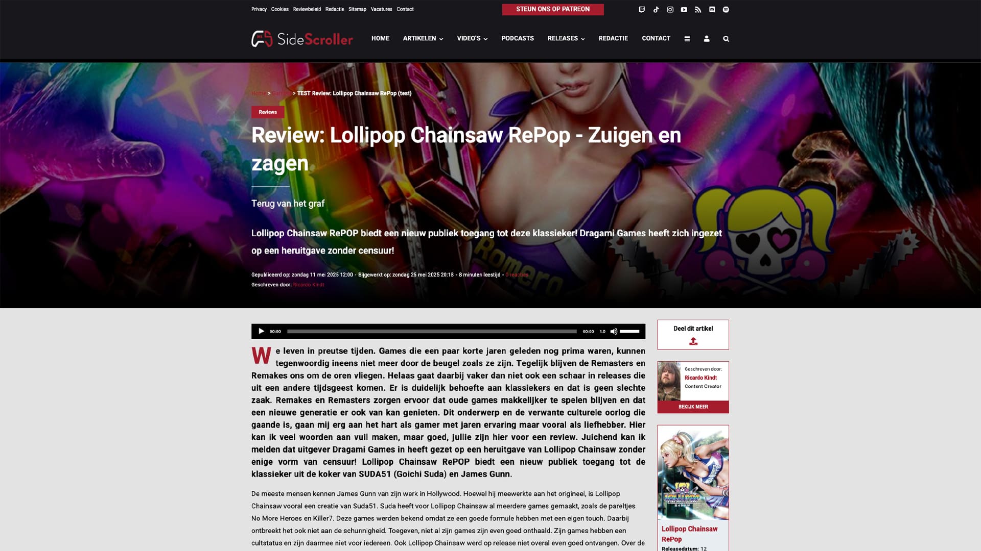 Artikel Het nieuwe SideScroller is bijna hier review voorbeeld 1