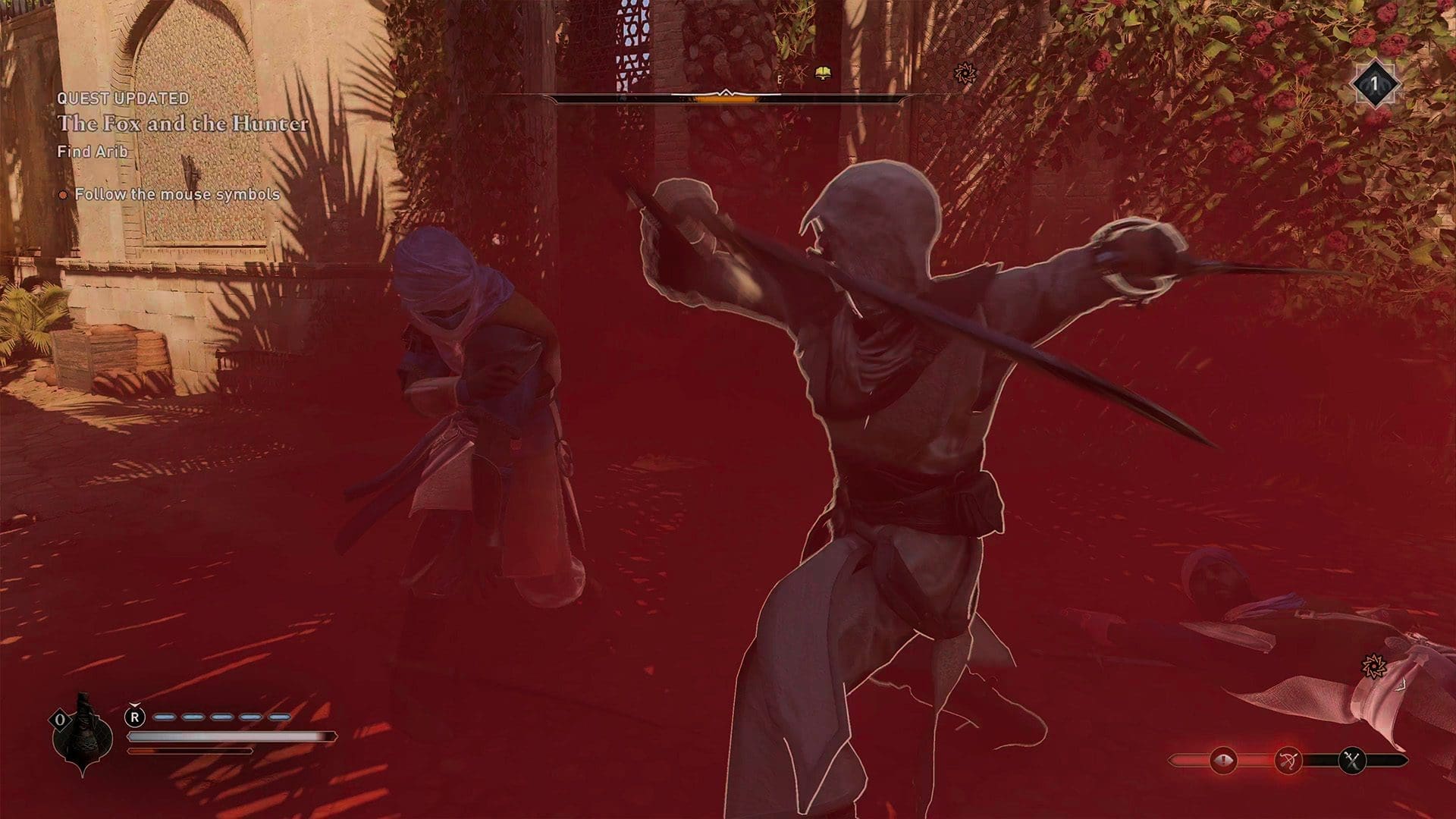 Assassin's Creed Mirage review screenshot 12 smoke bomb fight beat guards