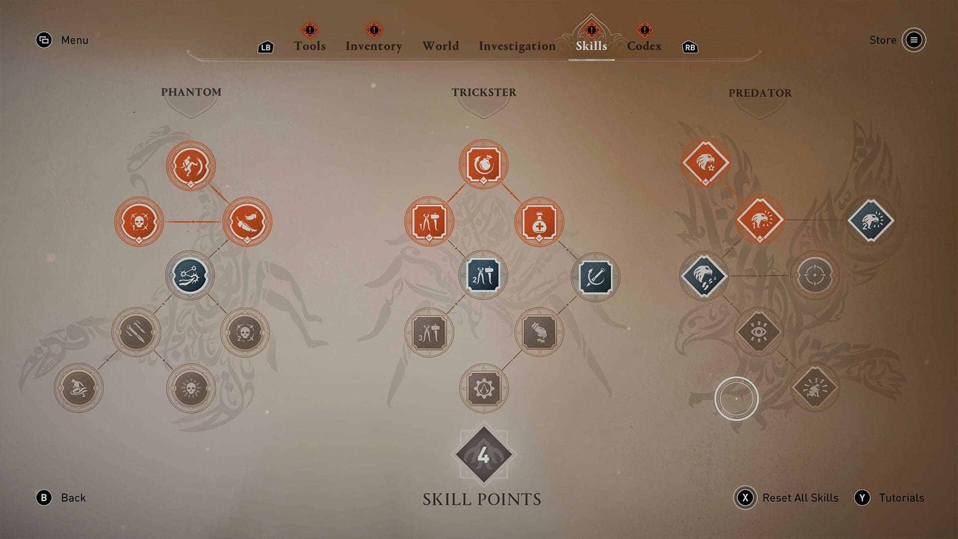 Assassin's Creed Mirage review screenshot 13 contains few skills