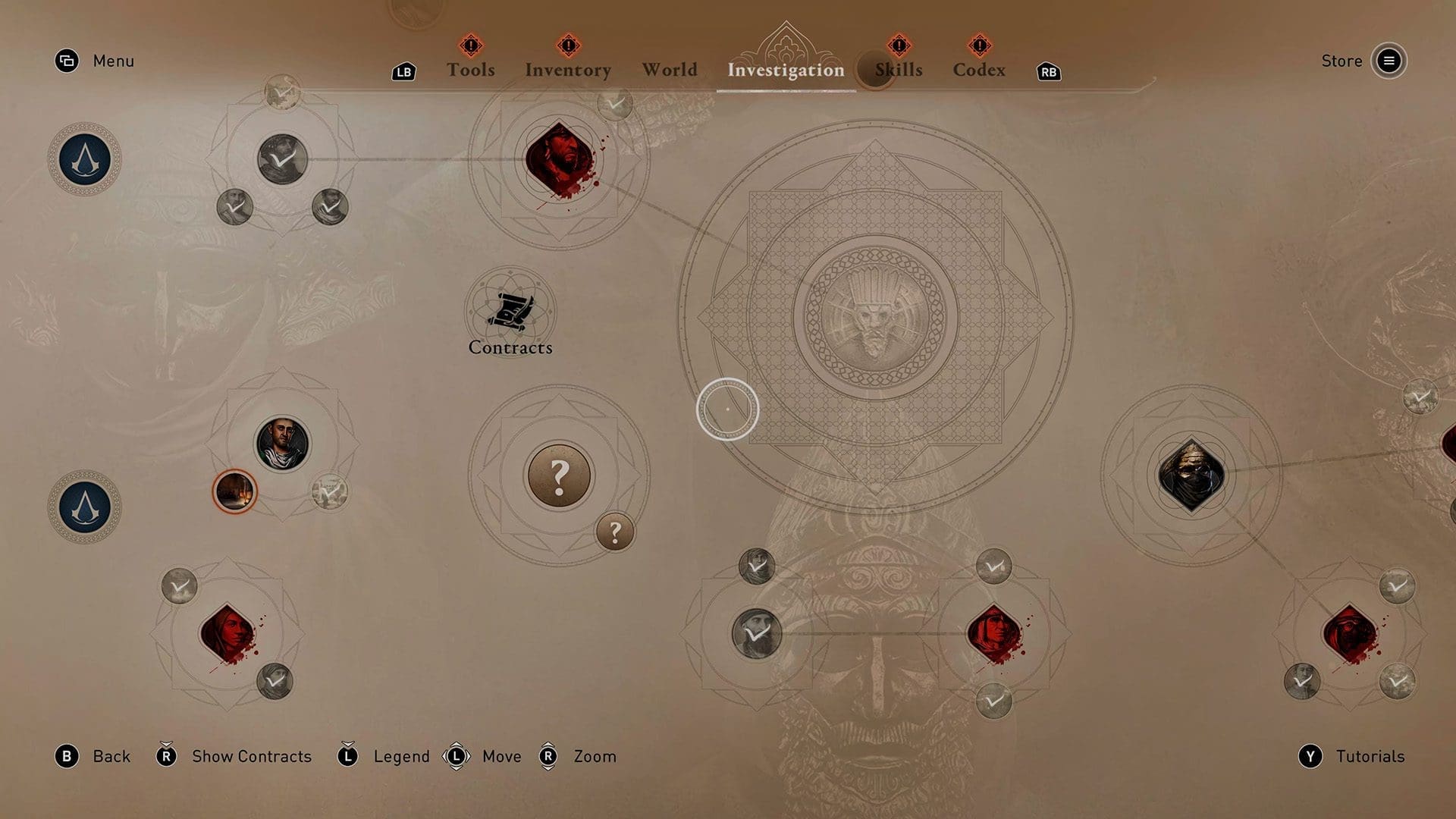 Assassin's Creed Mirage review screenshot 7 investigation tab cases