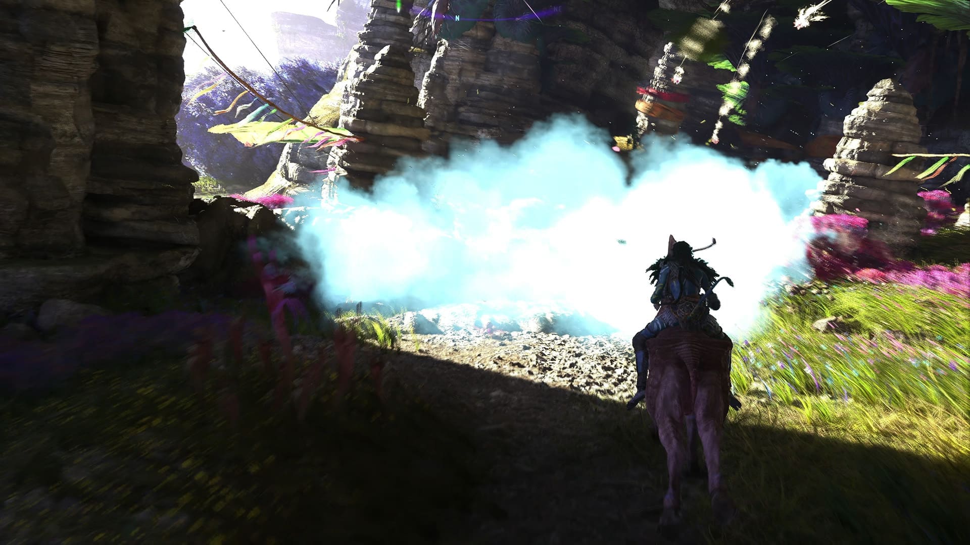 Avatar Frontiers of Pandora The Sky Breaker DLC review screenshot 2 riding Direhorse landscapes plants bloom