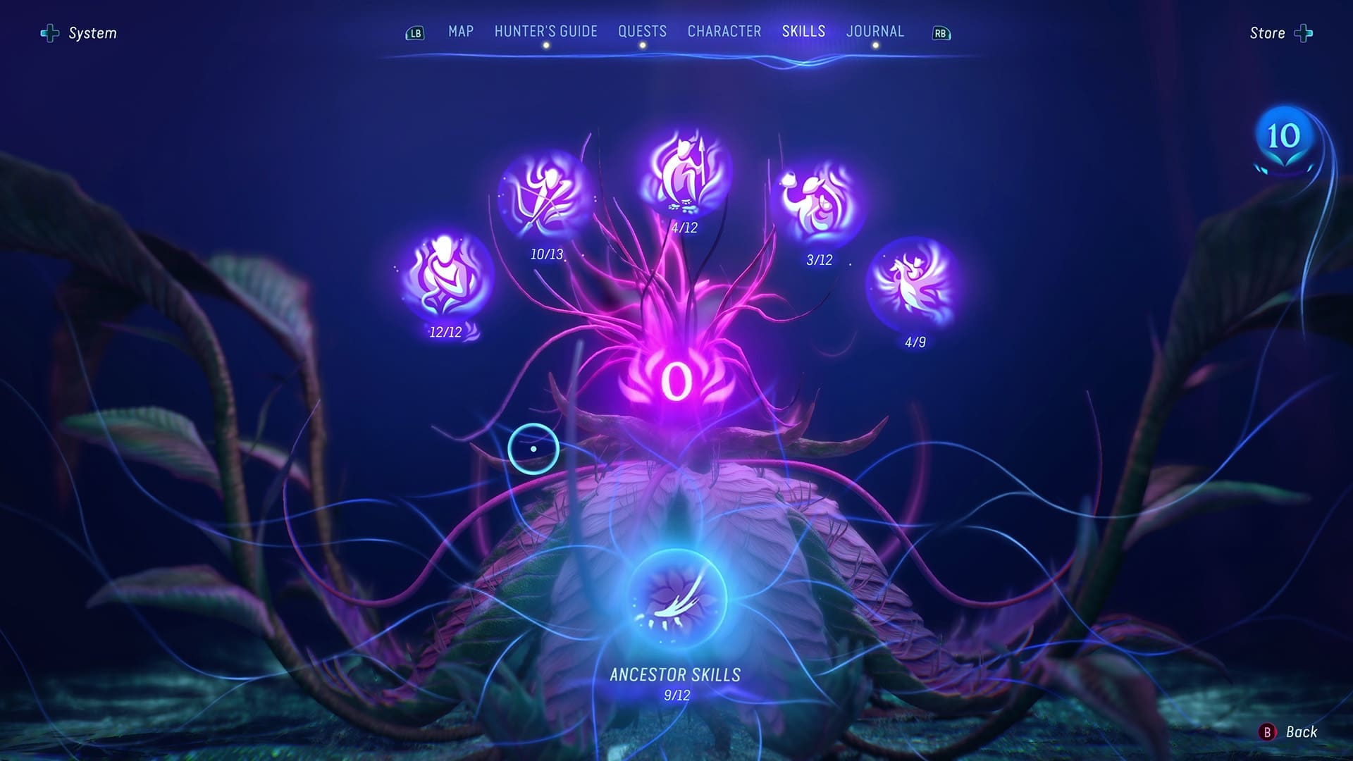 De 5 skill trees bestaan uit Survivor, Warrior, Hunter, Maker en Rider