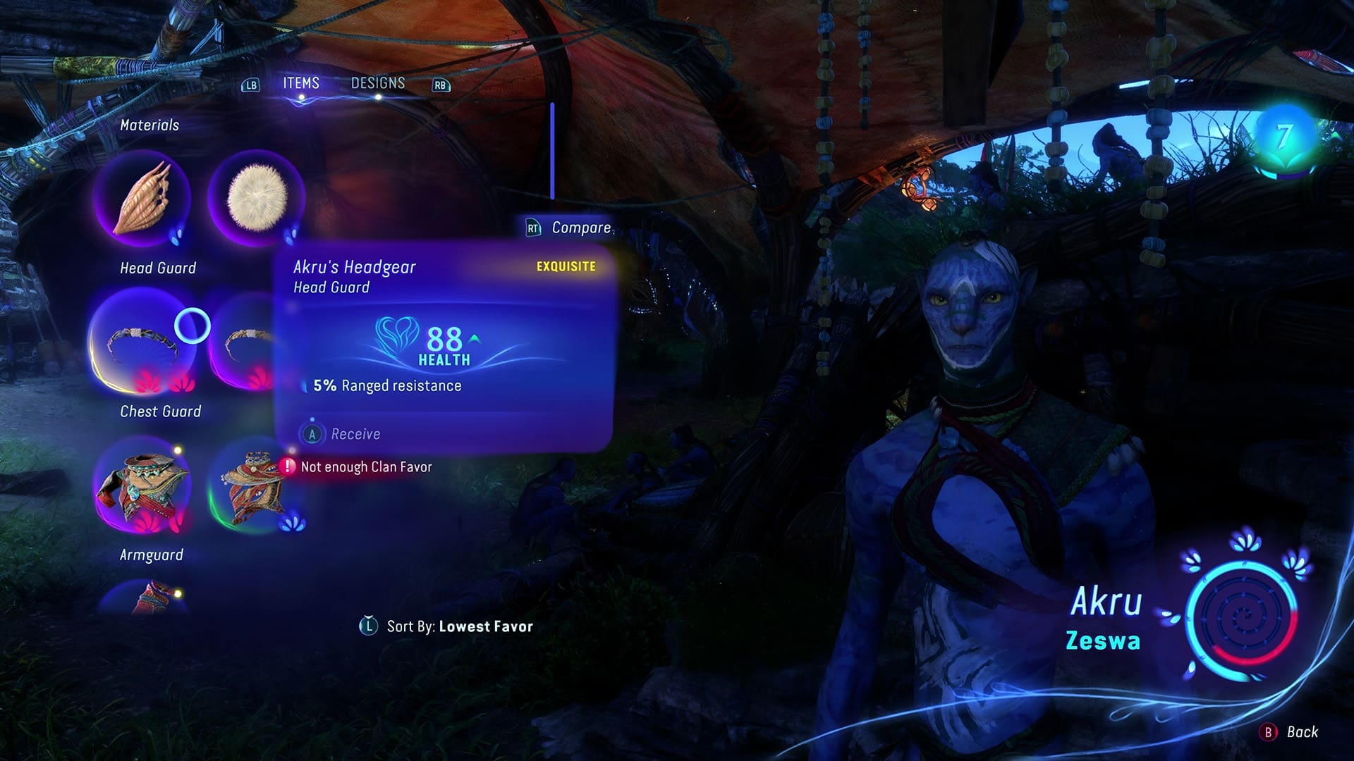 Door clan favor te verdienen kun je ook wapens en mods van Na'vi-clans ontvangen