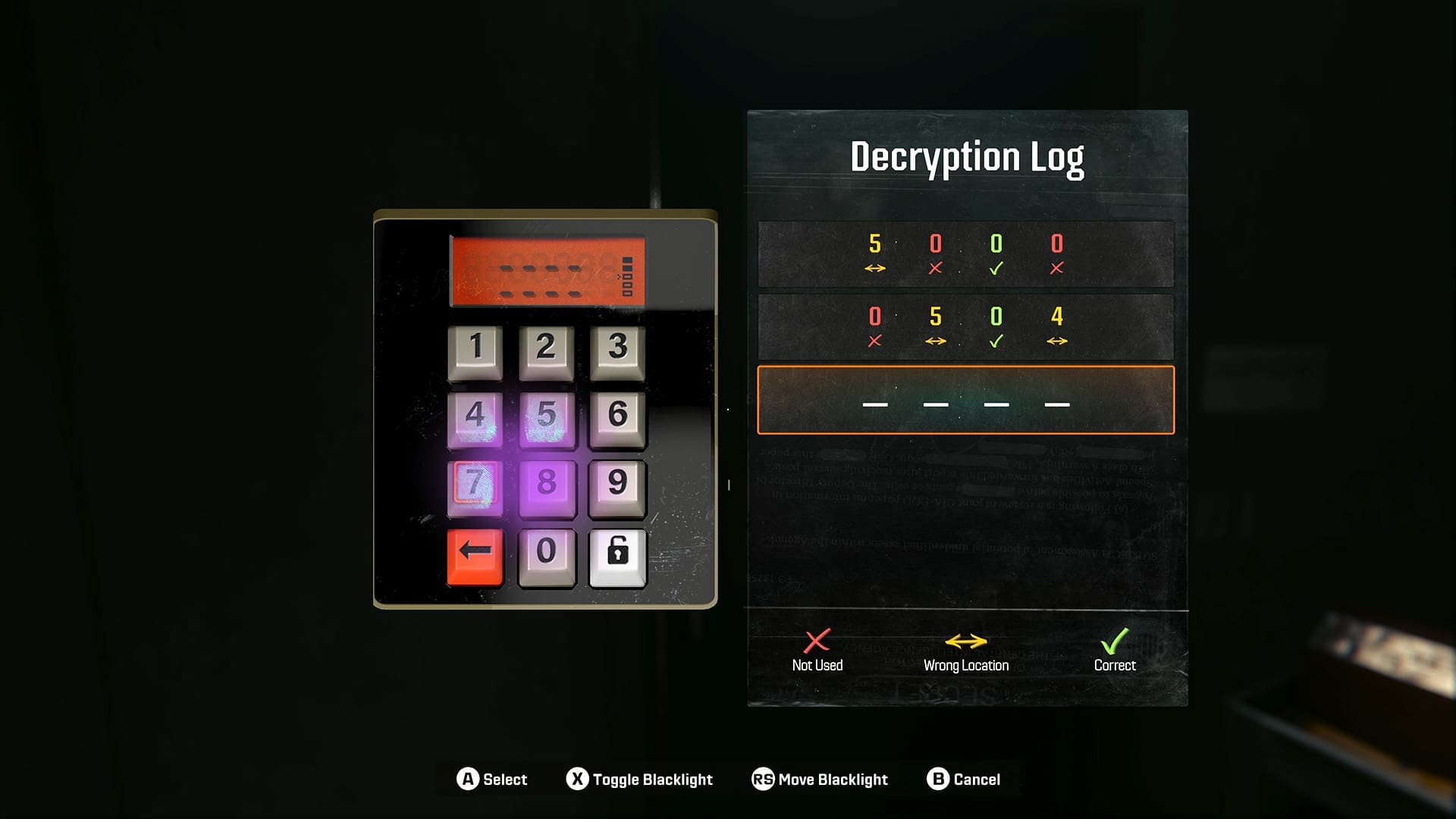 Call of Duty Black Ops 6 review screenshot 16 puzzle element enter code keypad description log
