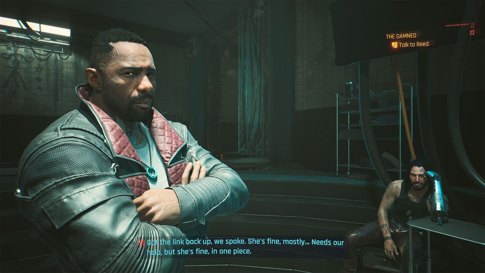 Cyberpunk 2077 Phantom Liberty update 2.1 review screenshot 4 two top actors Idris Elba Keanu Reeves