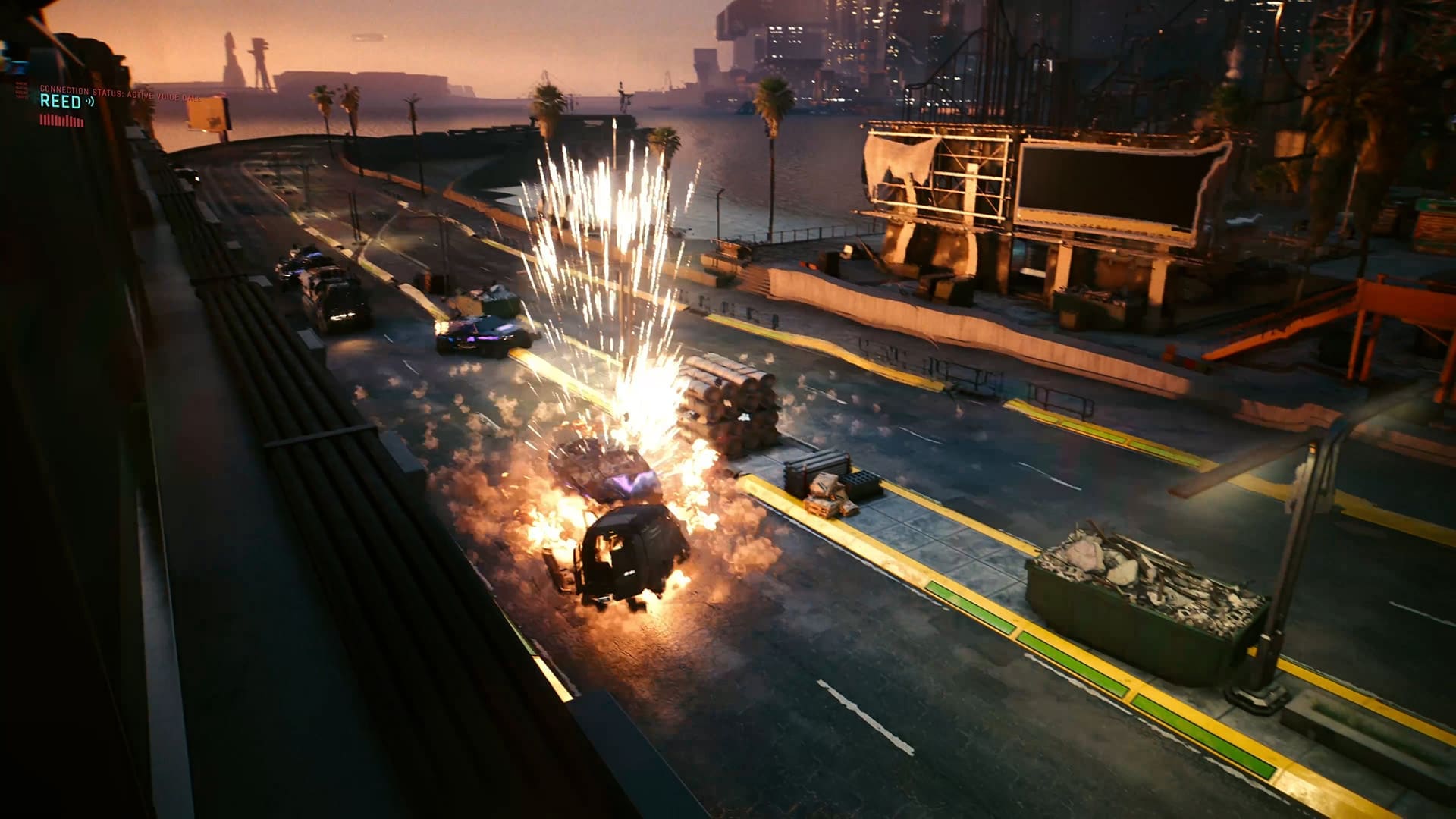 Cyberpunk 2077 Phantom Liberty update 2.1 review screenshot 5 police convoy ambush