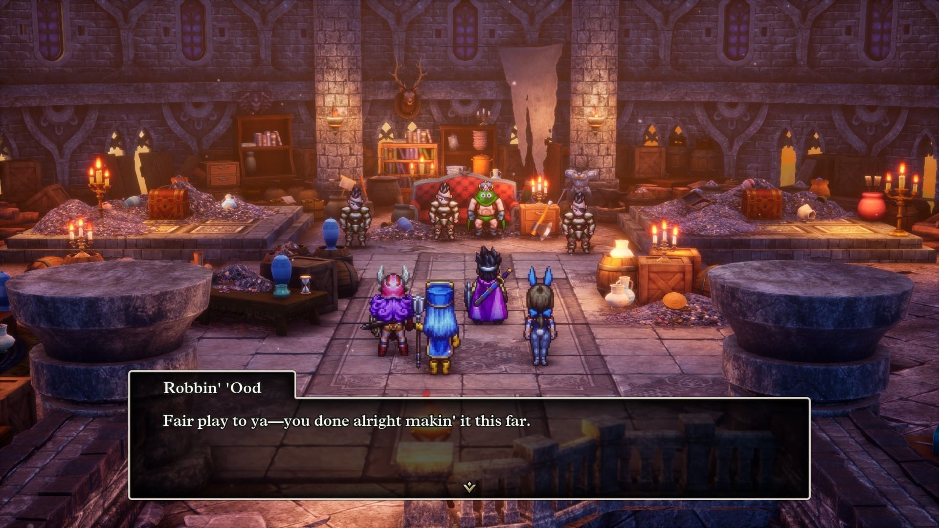 Dragon Quest III HD-2D Remake review screenshot 4 Robbin' 'Ood mask