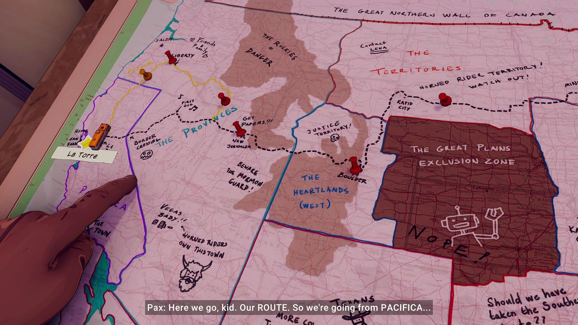 Dustborn game review screenshot 2 roadtrip Republic of America