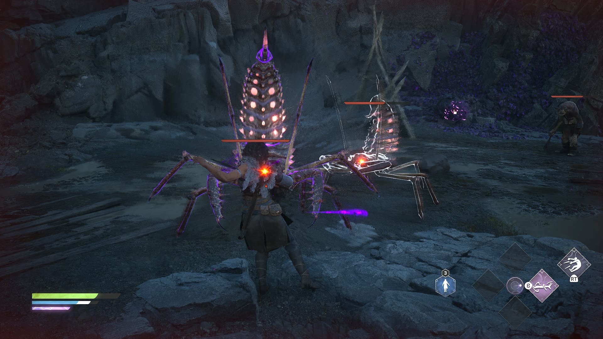 Echoes of the End review screenshot 3 Glomori enemies spider creatures
