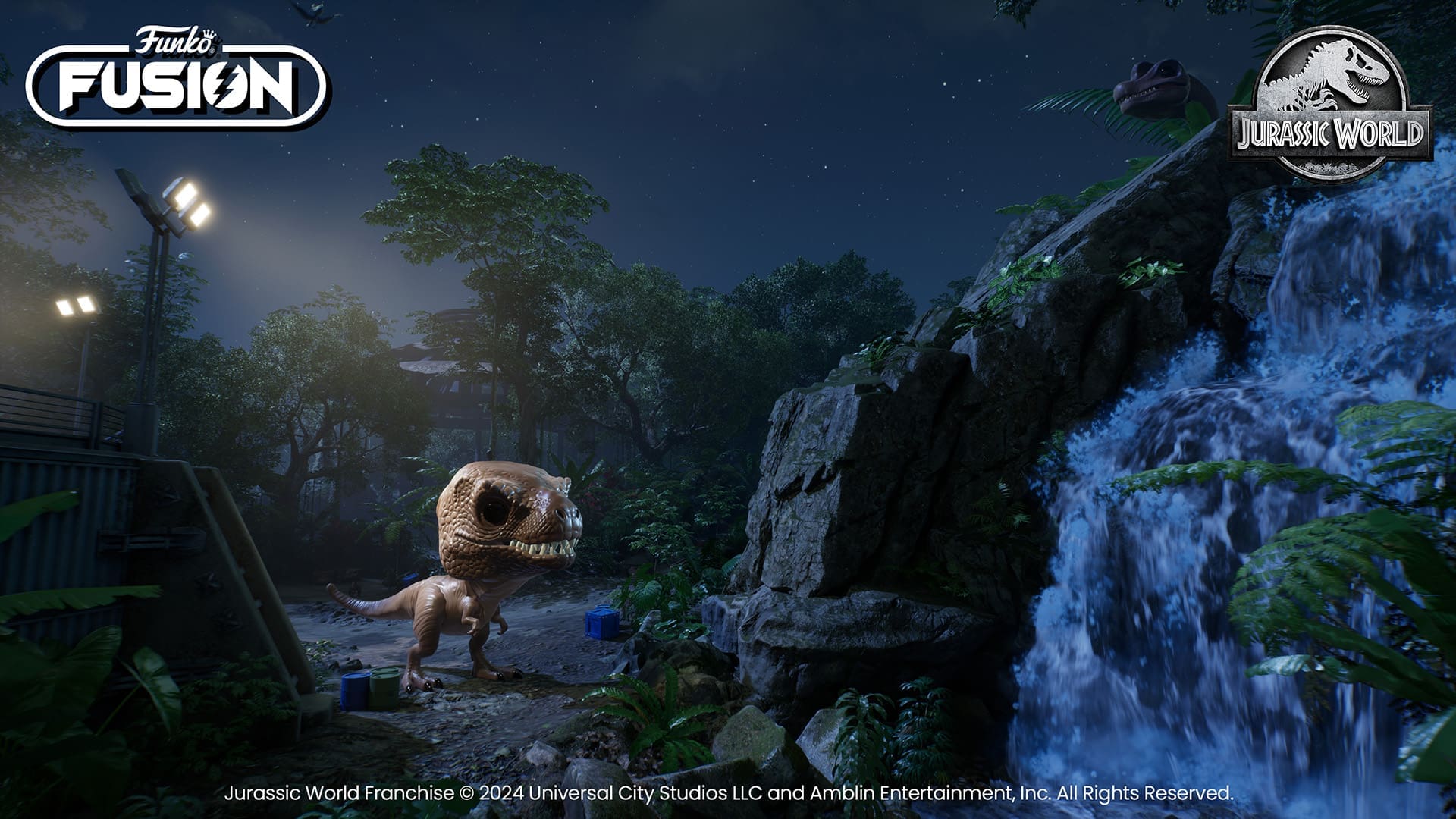 Funko Fusion gamescom 2024 preview screenshot 3 characters creatures Jurassic World franchise