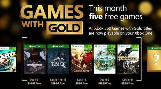 Games with Gold december 2015