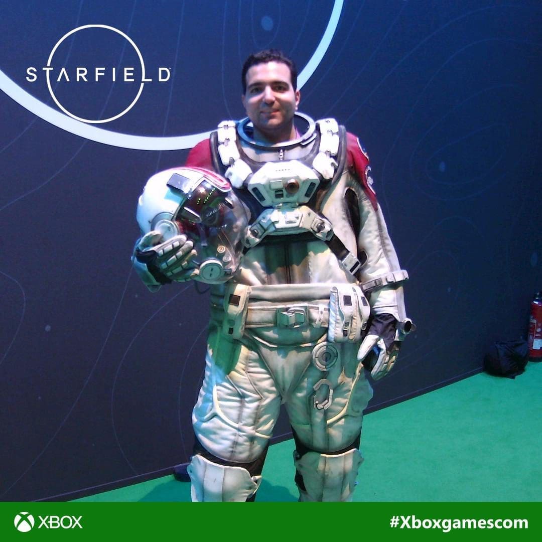 Bij de Xbox-stand kon je in een Starfield-outfit op de foto