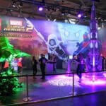 LEGO Marvel Super Heroes 2 kan bij de stand van Warner Bros gespeeld worden.