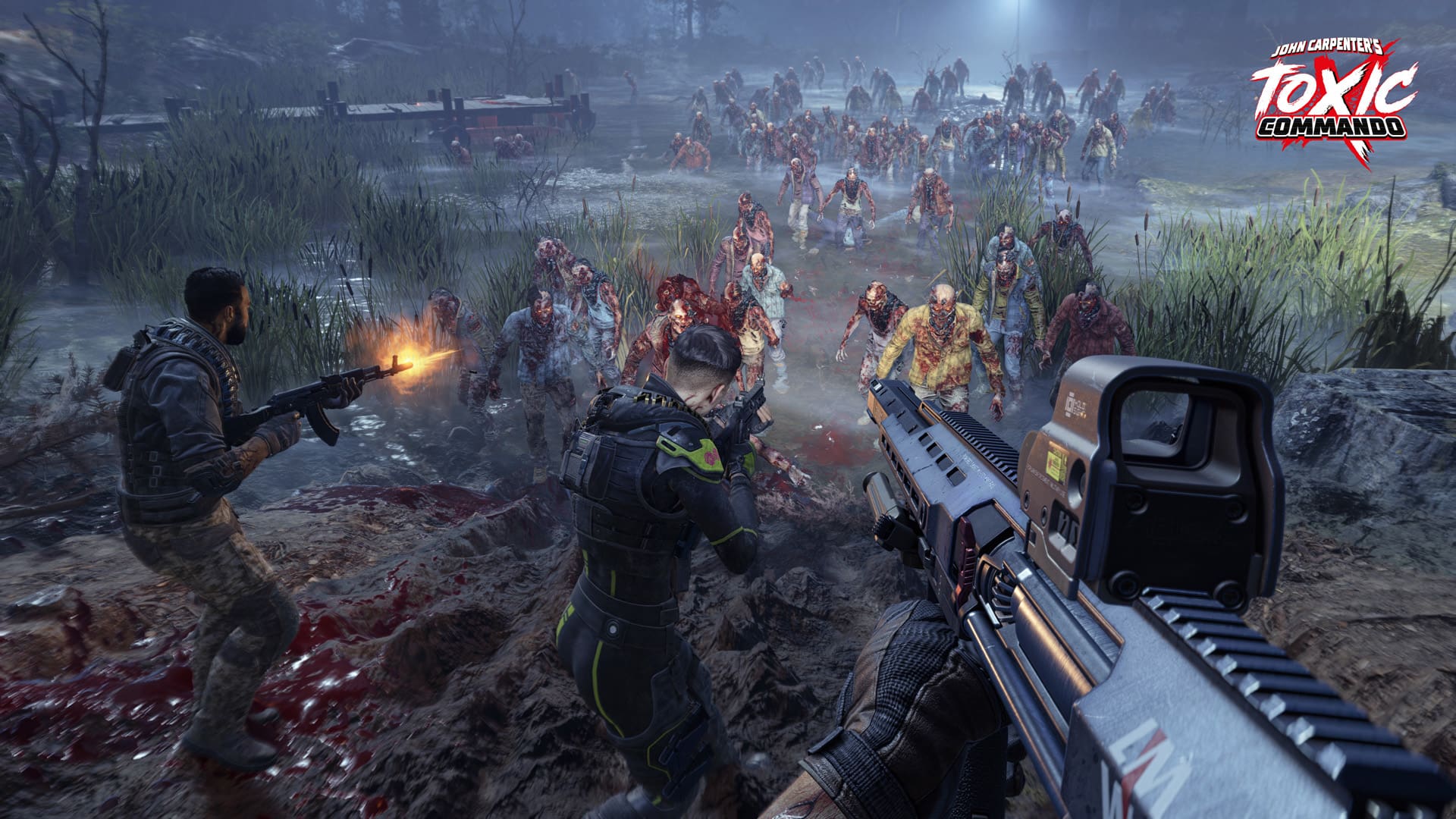 John Carpenter’s Toxic Commando gamescom 2025 preview screenshot 2 Swarm engine display hordes enemies distance