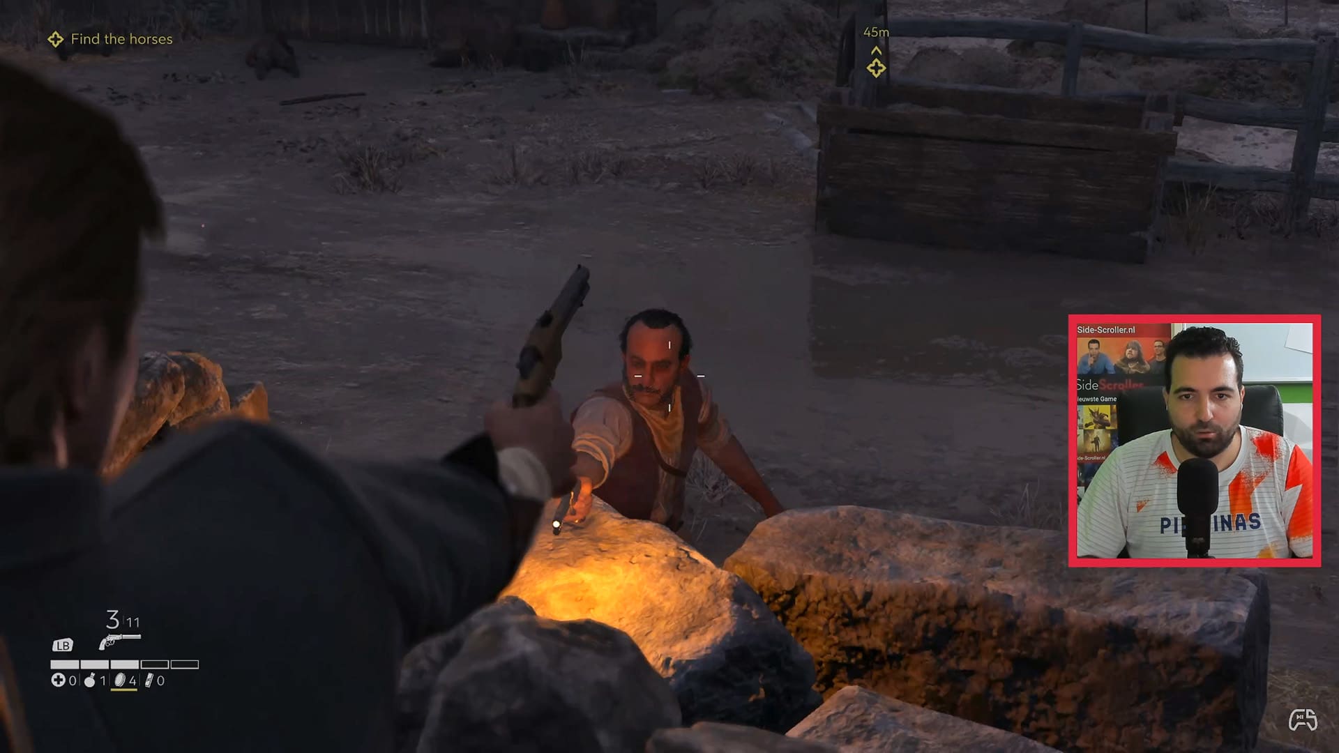 Je zou denken dat de vijand na deze headshot neergaat, maar er was nog een tweede headshot nodig!
