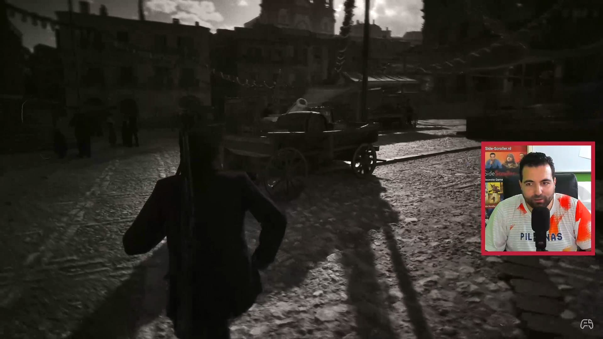 Door in de instellingen voor Cinema Siciliano te kiezen, speel je de game in zwart-wit