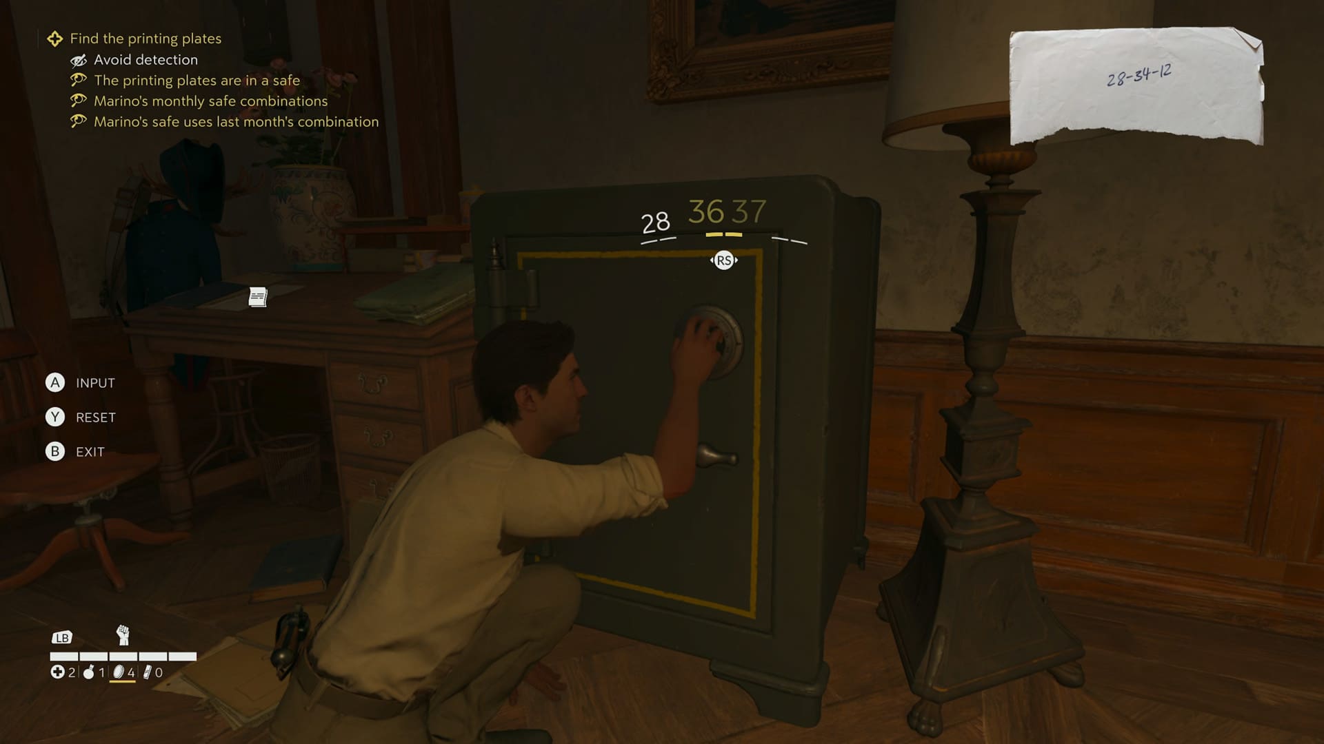 Mafia The Old Country review screenshot 11 combinations safes