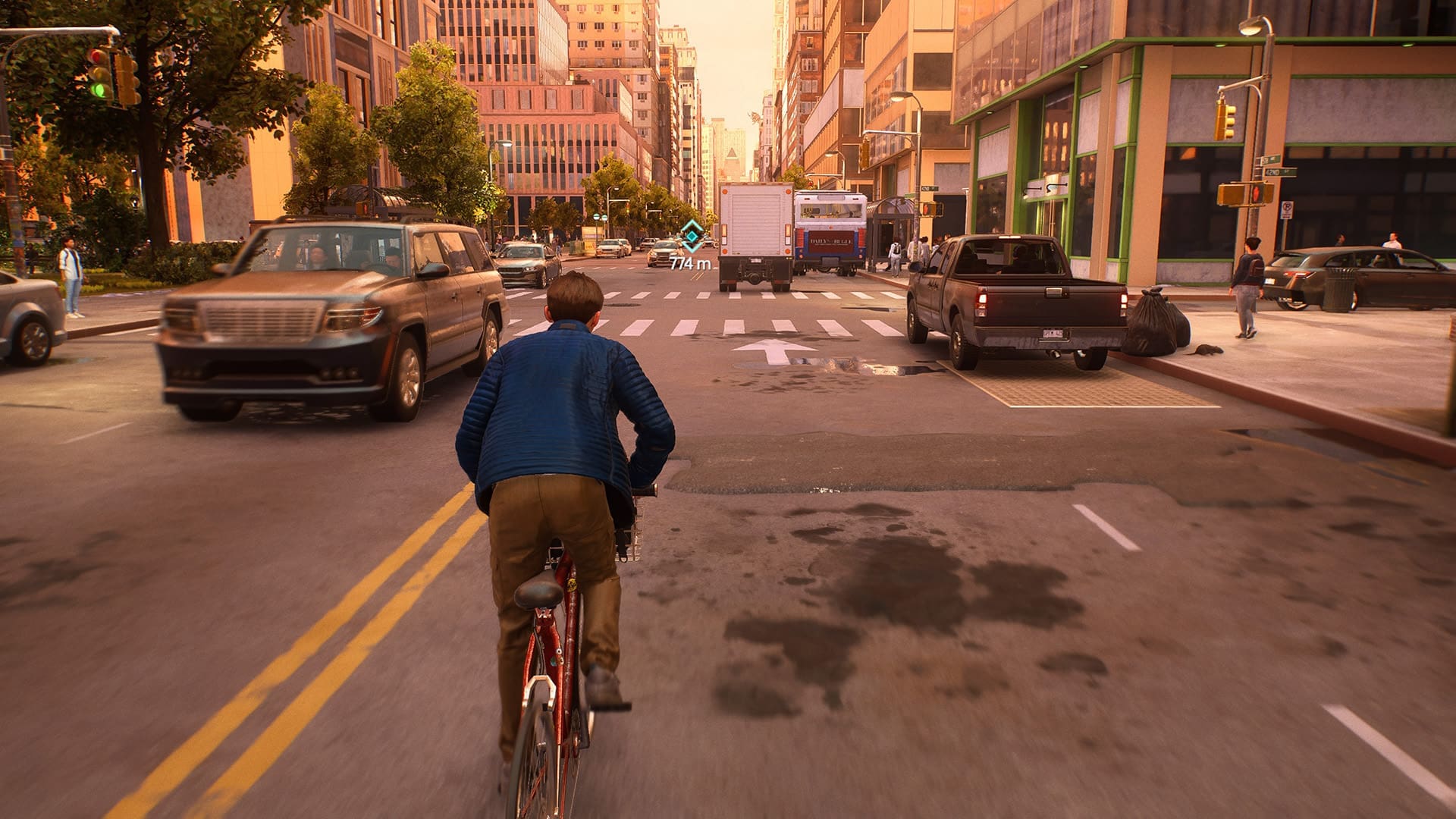 Marvel's Spider-Man 2 review screenshot 9 cycling on bike