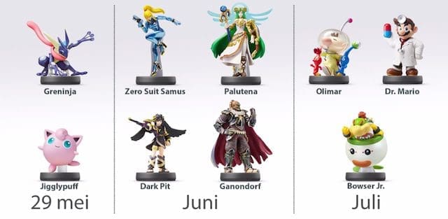 Nieuwe amiibo set mei juni juli 2015