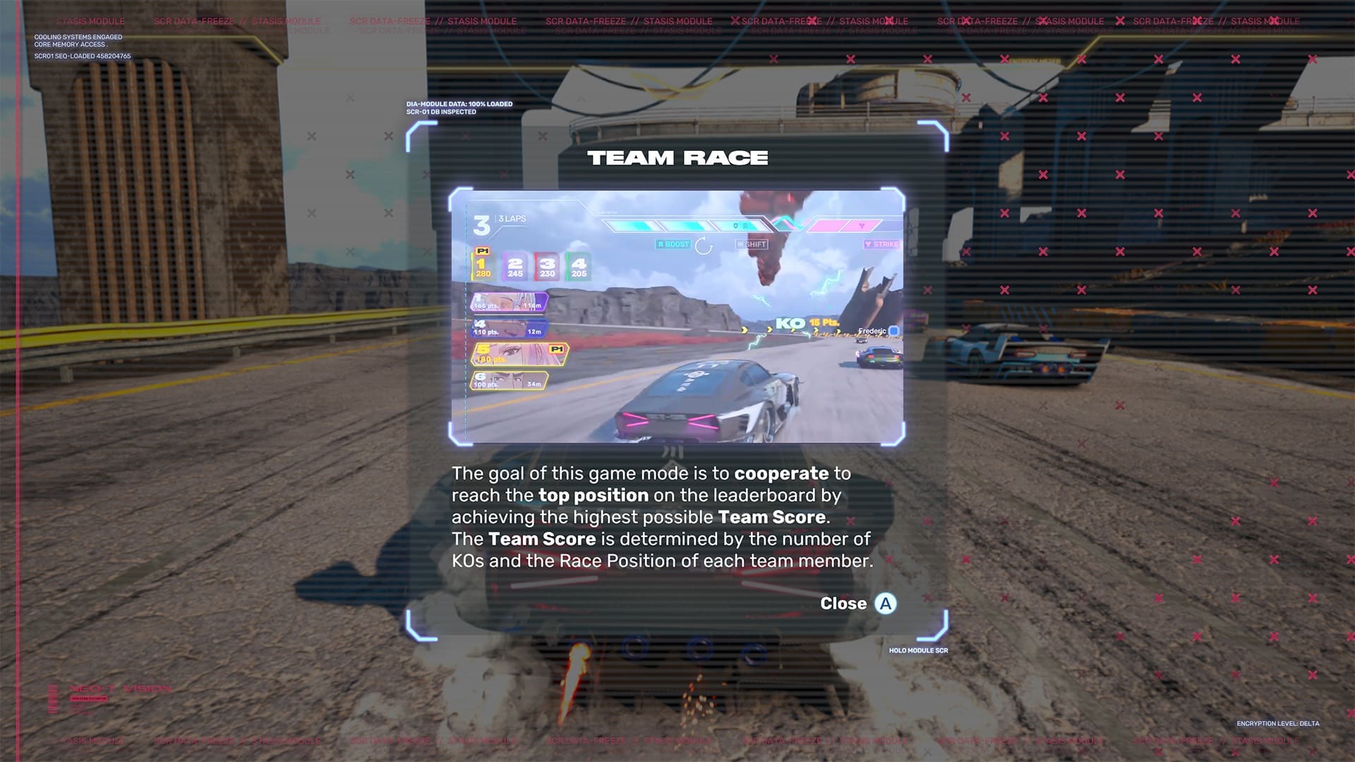 Team Race is een van de soorten races die beschikbaar zijn in de arcademodus van Screamer