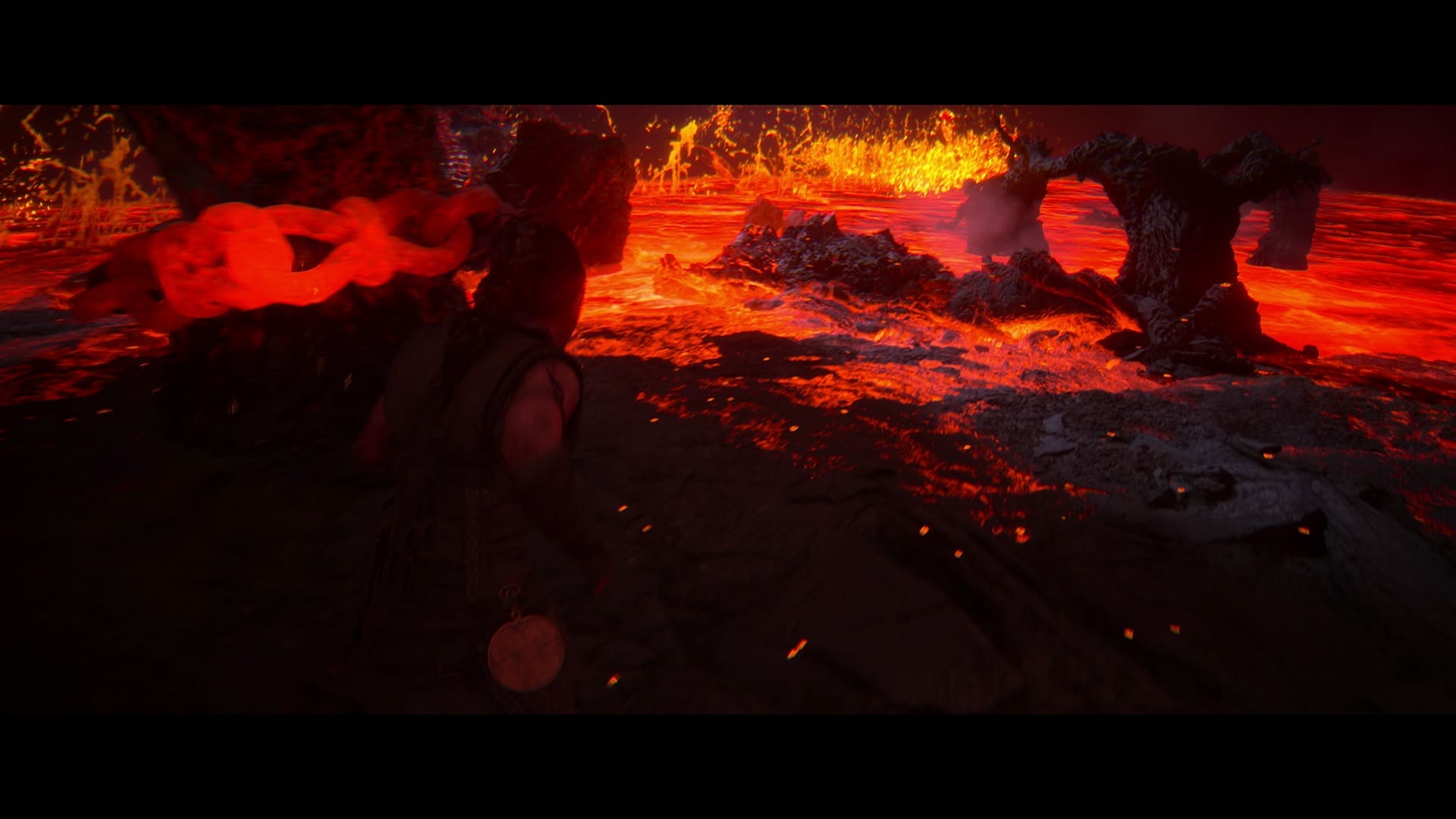 Senua's Saga Hellblade II review screenshot 9 boss fight floor lava design