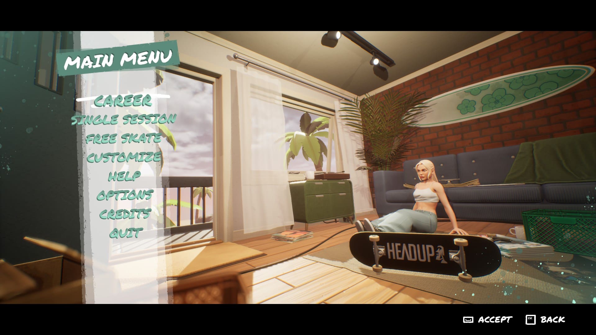 Skatesterre heeft, ondanks de simpele stijl, wel een typisch Unreal Engine-uiterlijk