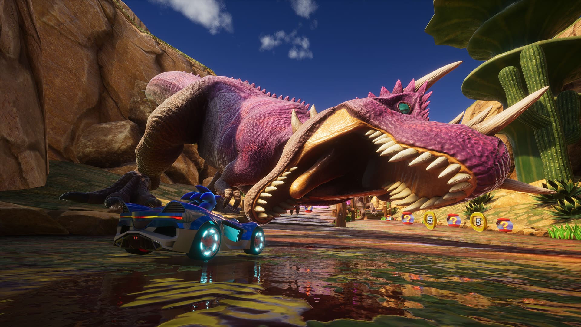 Sonic Racing Crossworlds gamescom 2025 preview image 5 Dinosaur Jungle