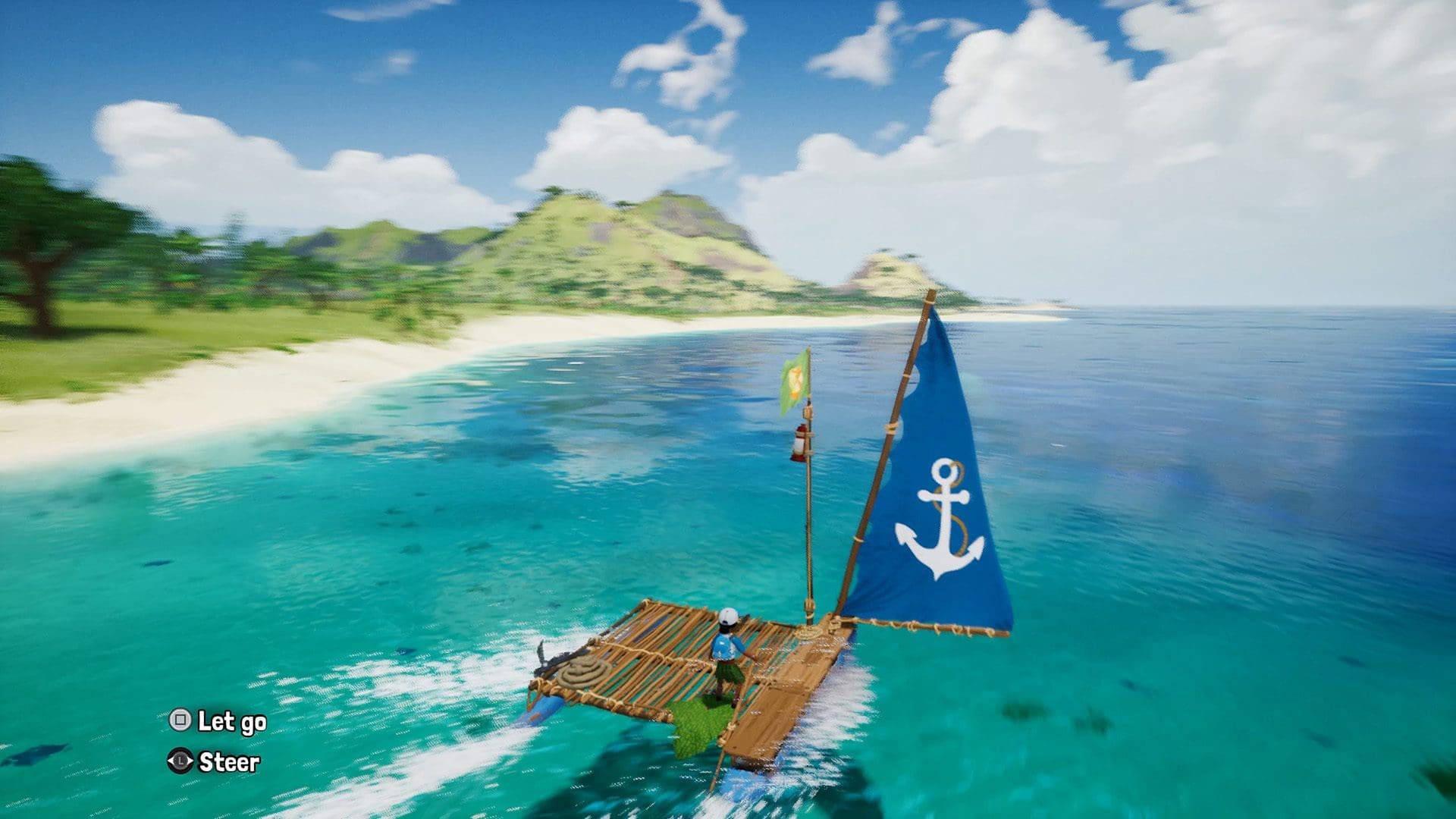 Tchia review screenshot 7 sea boat water blue