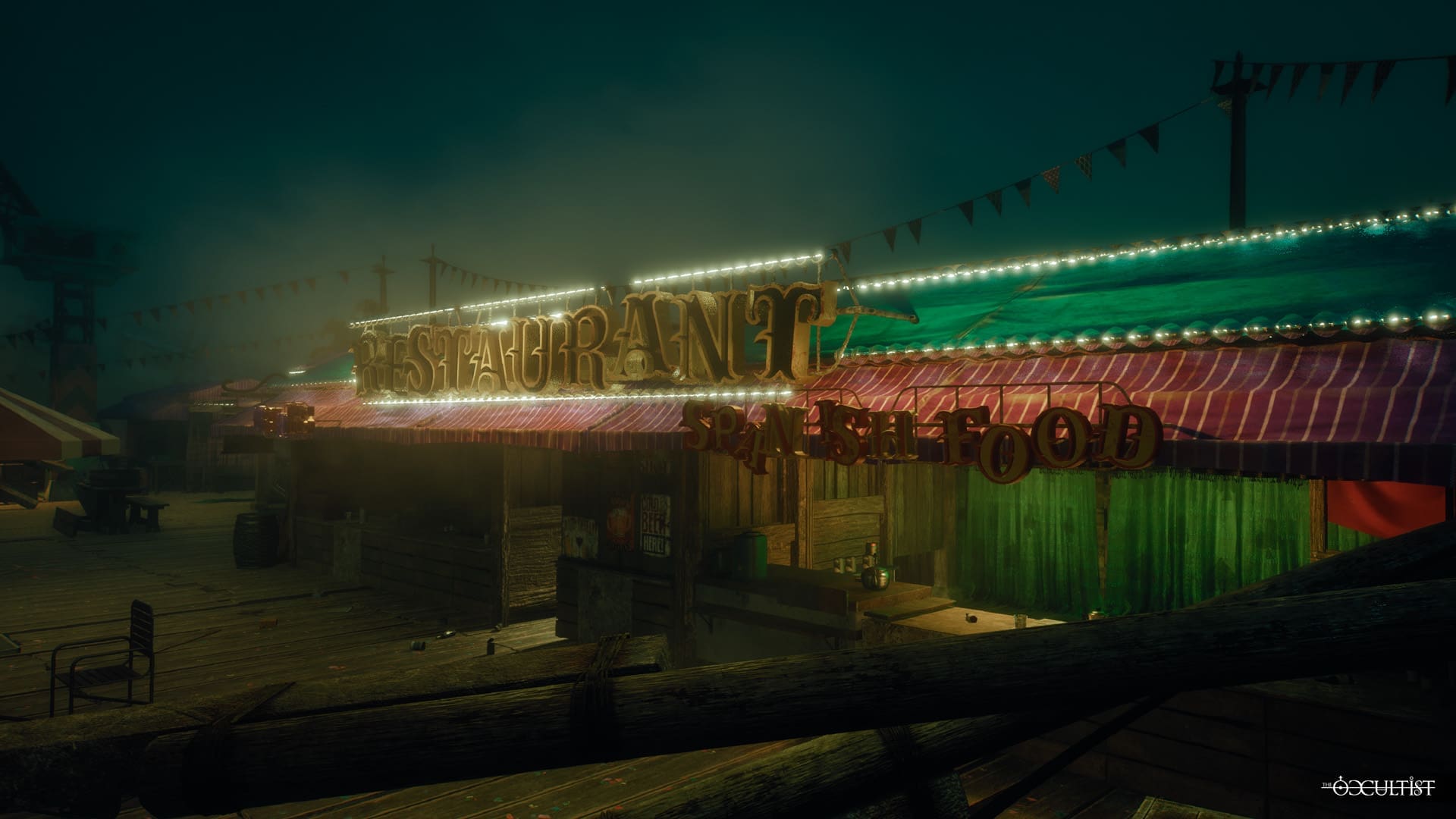 The Occultist gamescom 2024 preview screenshot 5 circus tent area derelict locations restaurant