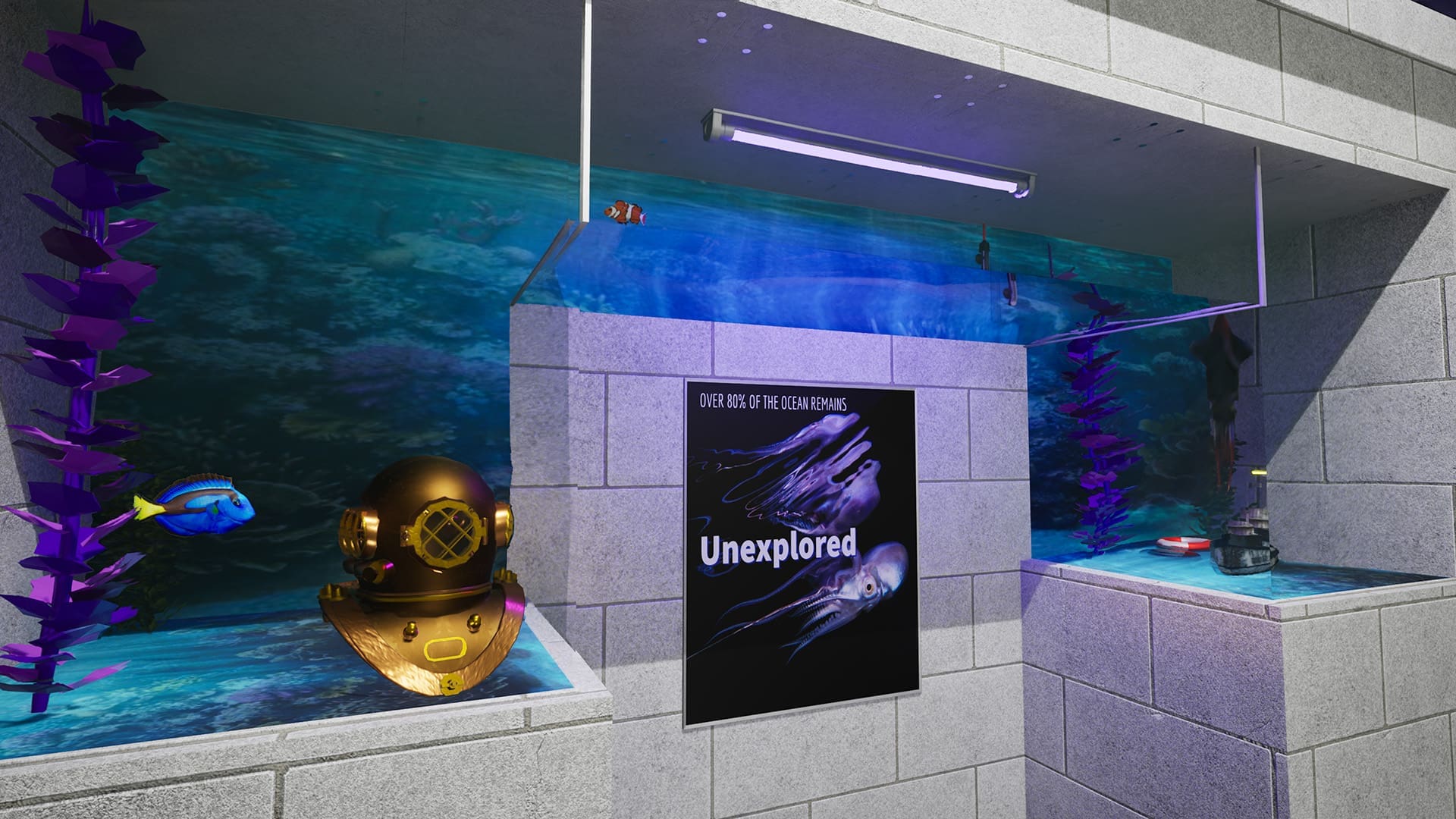 Dit aquarium is een van de anonamlies dat op een andere etage afwijkend kan zijn