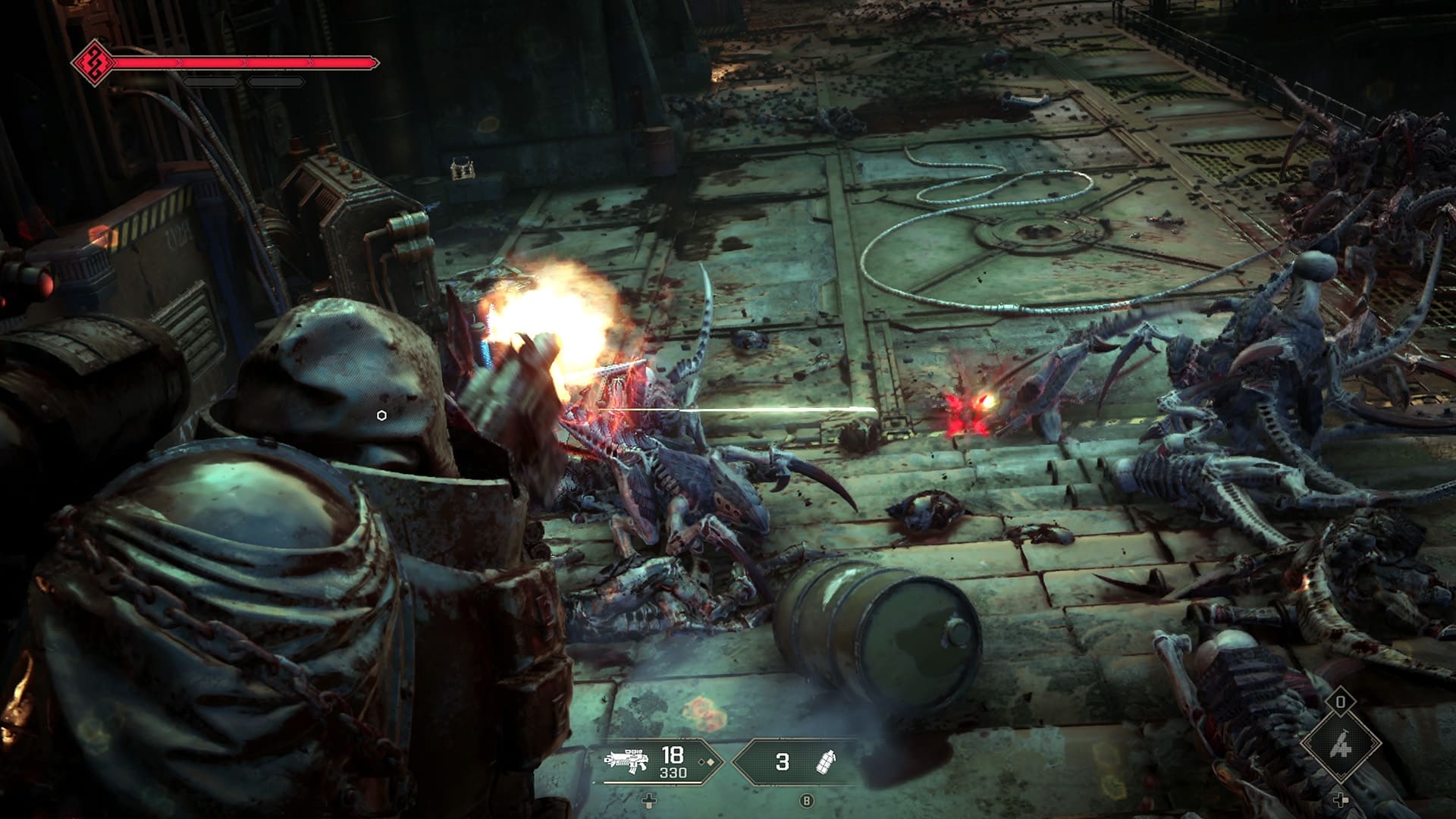 Warhammer 40k Space Marine 2 review screenshot 2 Heavy Attack perform Gun Strike