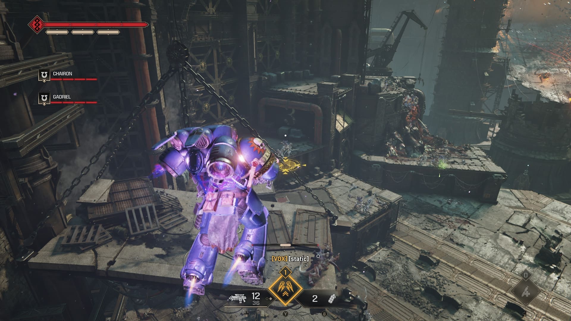 Warhammer 40k Space Marine 2 review screenshot 5 Jump Pack defeat enemies above