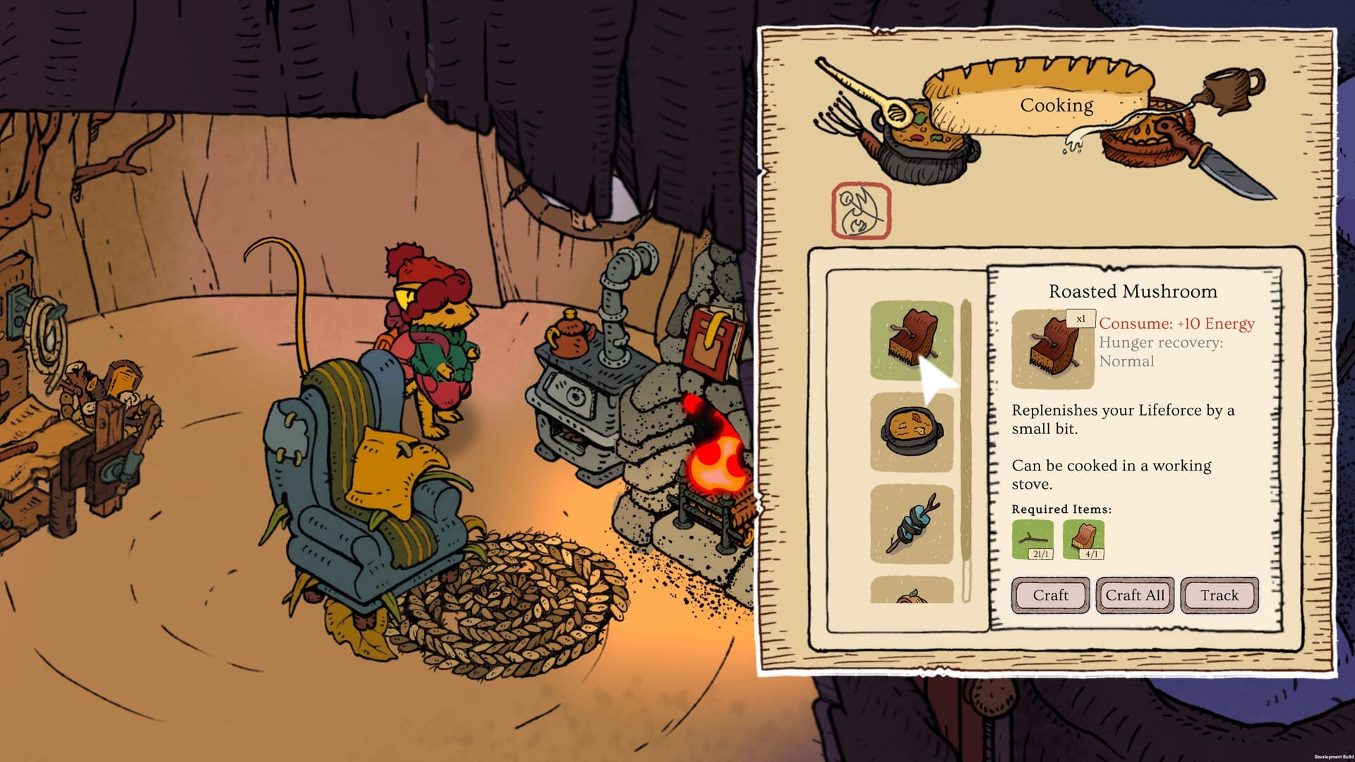 Winter Burrow gamescom 2024 preview screenshot 5 collect ingredients cook dishes