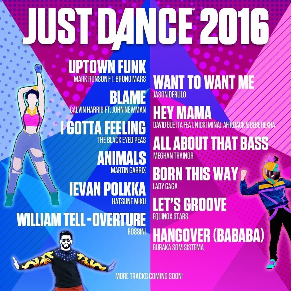 Nieuwe feature en nummers voor Just Dance 2016 onthuld