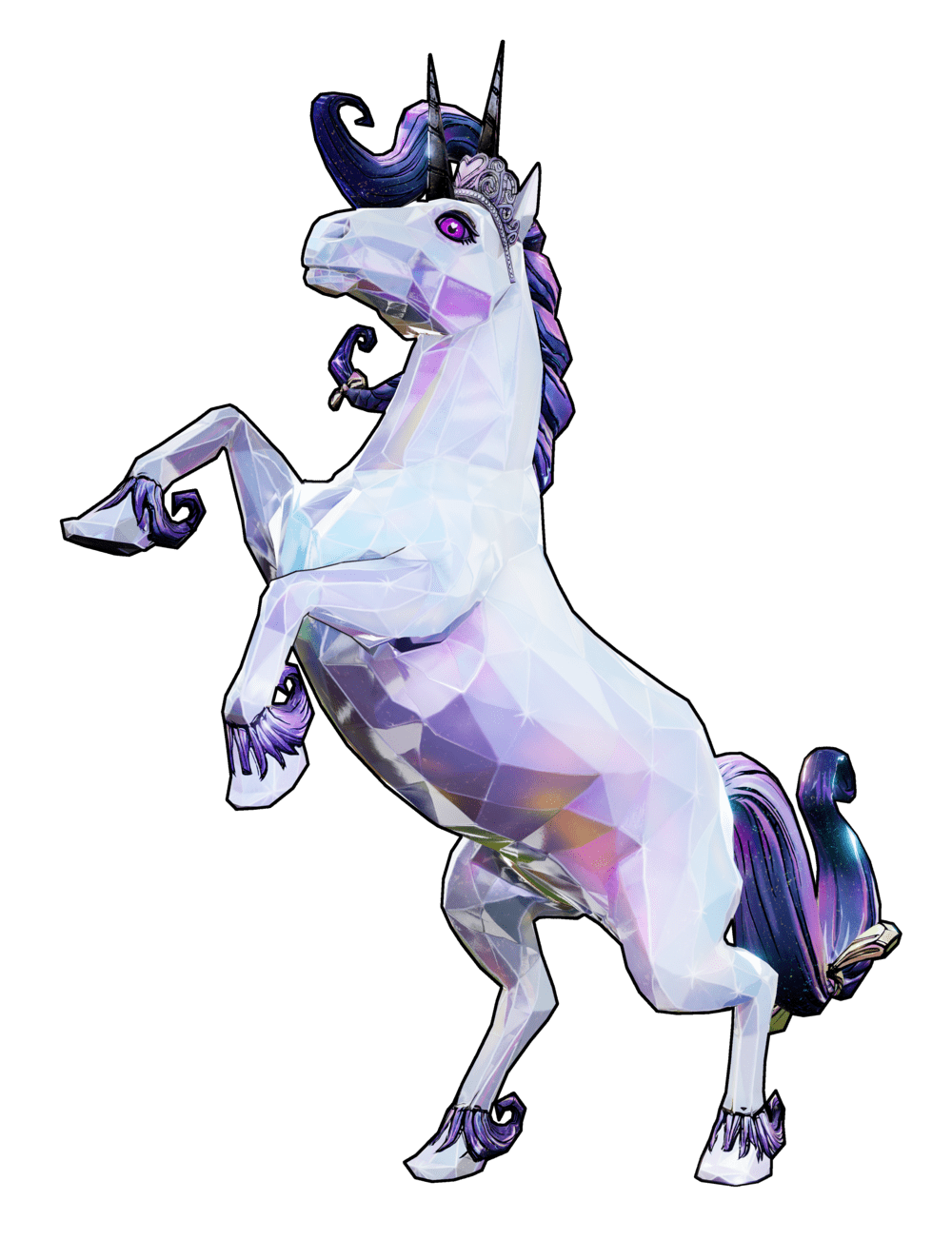 De eenhoorn Queen Butt Stallion is de koningin van het koninkrijk The Wonderlands